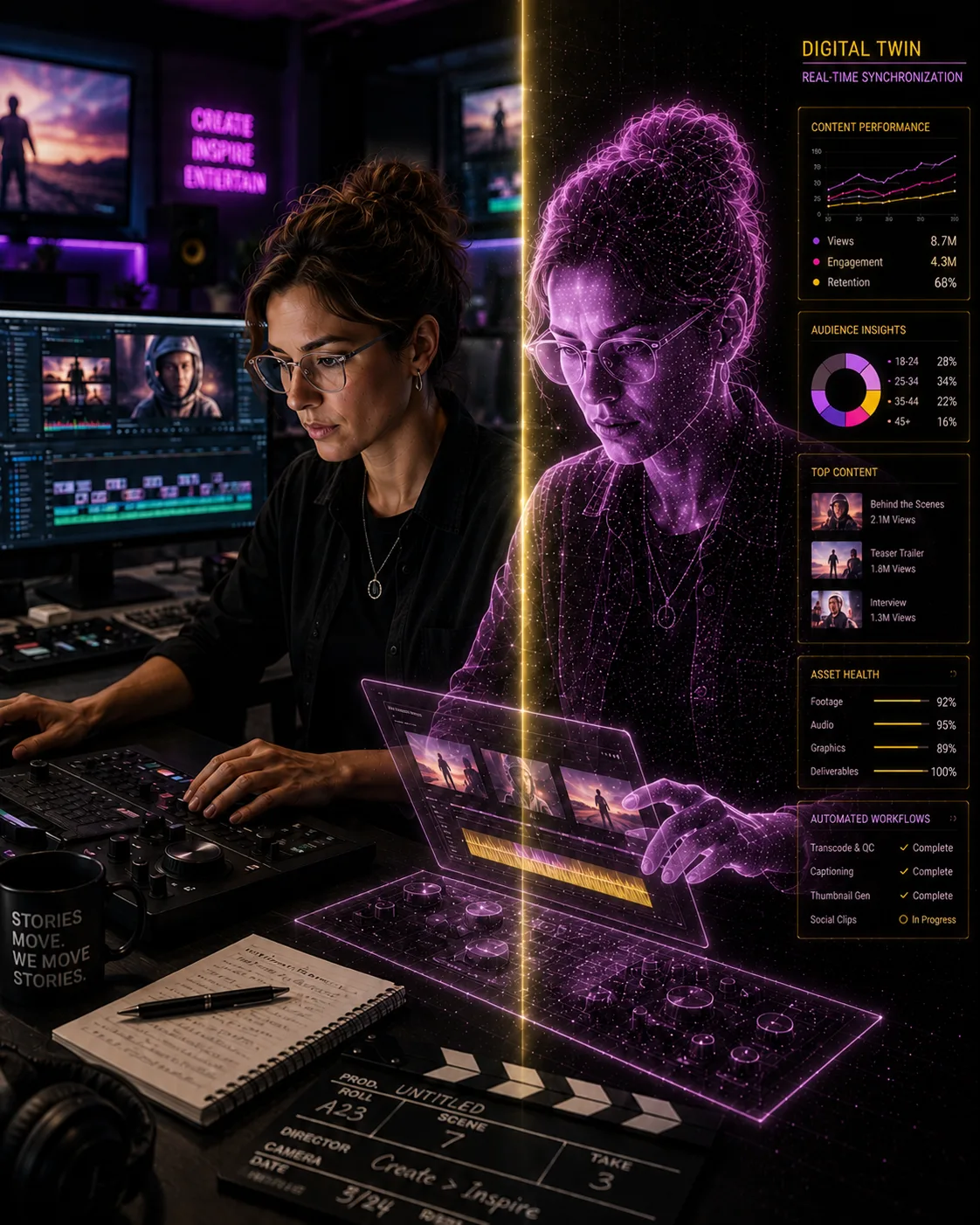 Modern media production workspace
